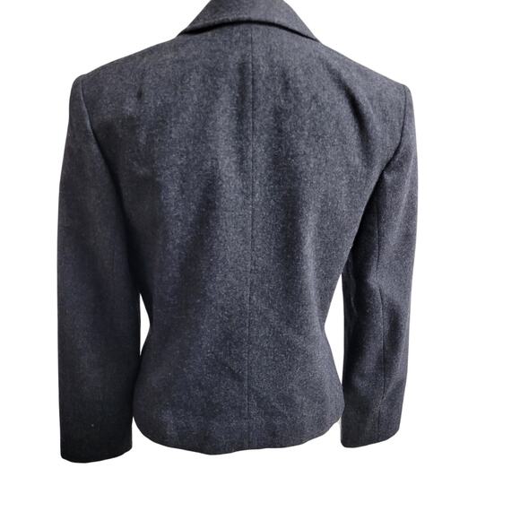Vintage Pendleton gray wool crop blazer jacket tailored hourglass - Picture 2 of 7